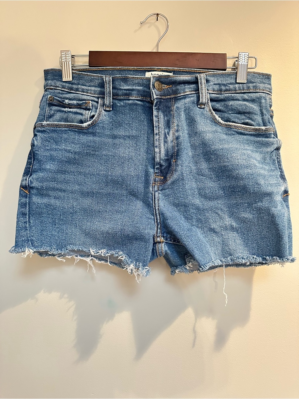 Kensie Vintage Luxe Kelsey High Rise Skinny Cutoff Jean Shorts Women’s 10/30